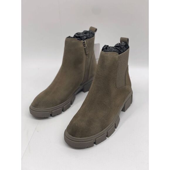 Aqua College Shoes - Aqua College Women's Priya Pull-On Ankle Boots - Dark Taupe 7.5M